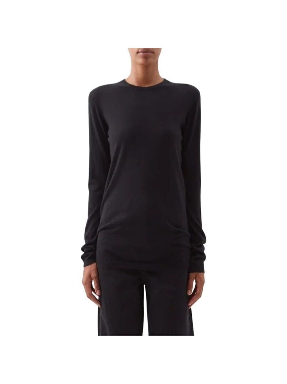 MM6 Maison Margiela Black Tunic Cape Sleeve Wool Blend Sweater Size XS